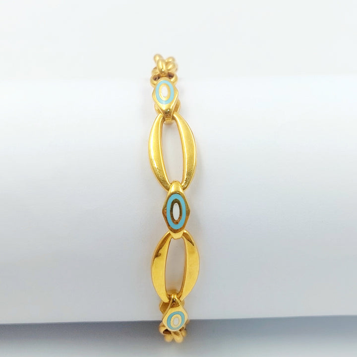 21K اسوارة اكسترا مينا-مجوهرات الشيخ سعيد-Saeed Jewelry 