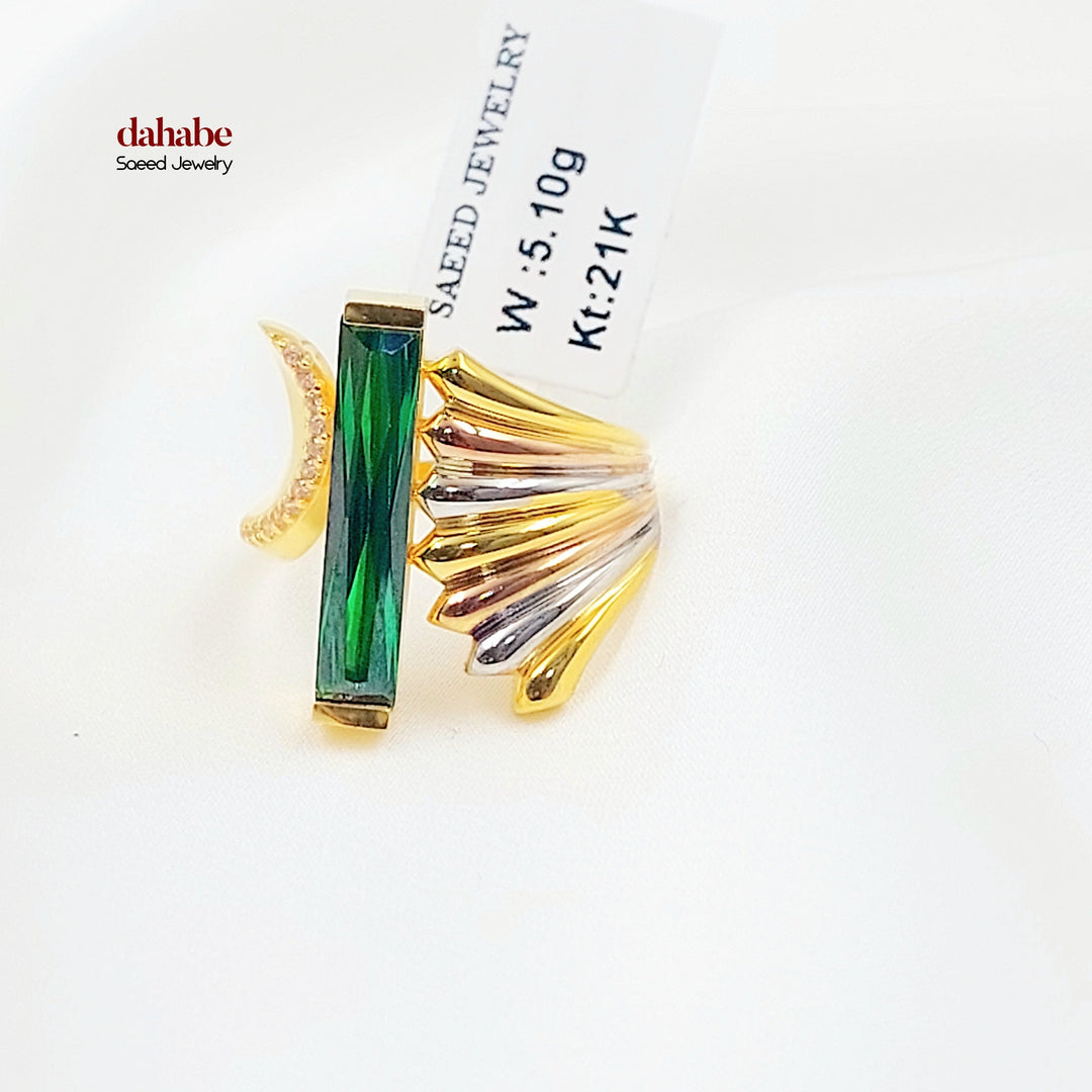 Zircon Studded Deluxe Ring