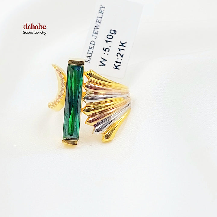 Zircon Studded Deluxe Ring