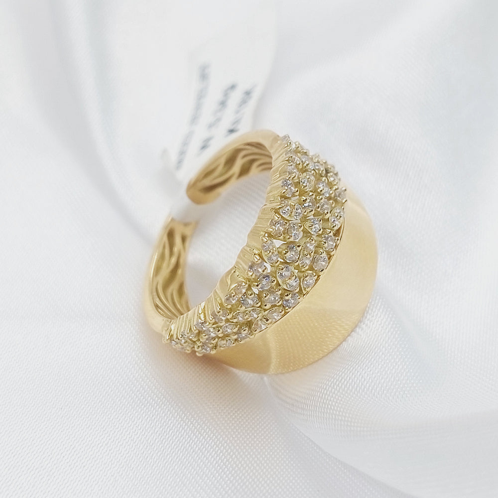 18K خاتم اكسترا مرصع-مجوهرات الشيخ سعيد-Saeed Jewelry 