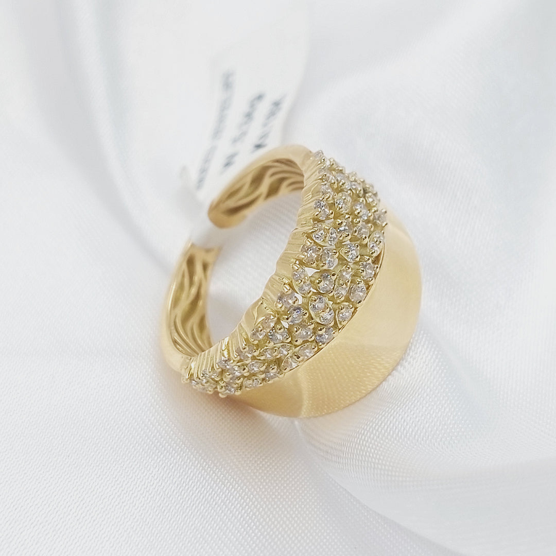 18K خاتم اكسترا مرصع-مجوهرات الشيخ سعيد-Saeed Jewelry 