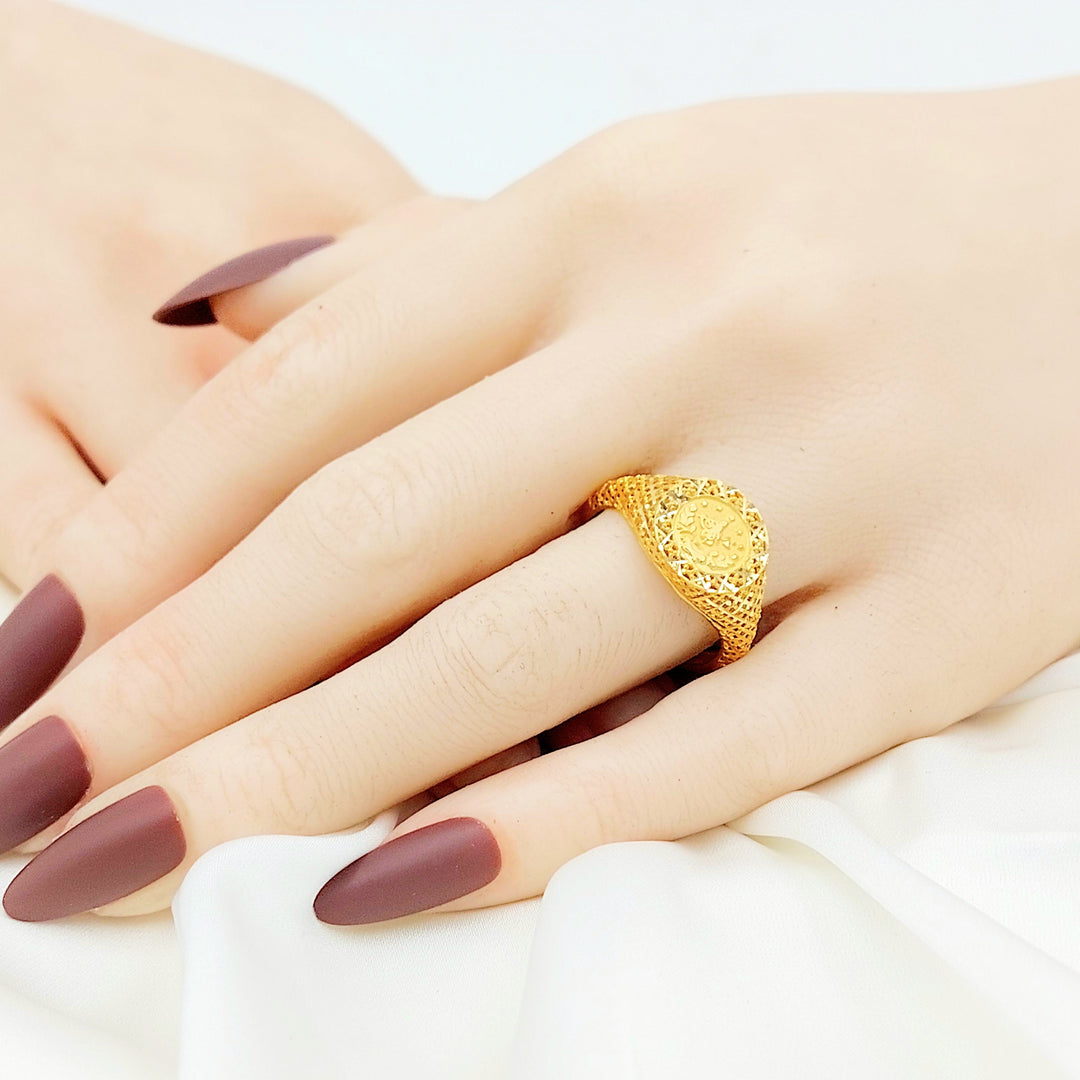 21K Gold Filigree Dome Ring