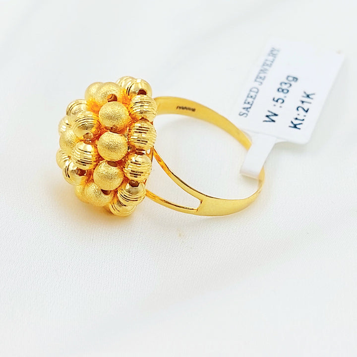Deluxe Balls Ring Made of 21K Gold by Saeed Jewelry 