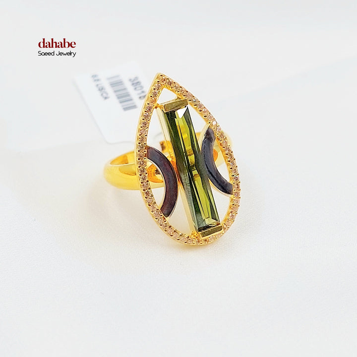 Zircon Studded Deluxe Ring