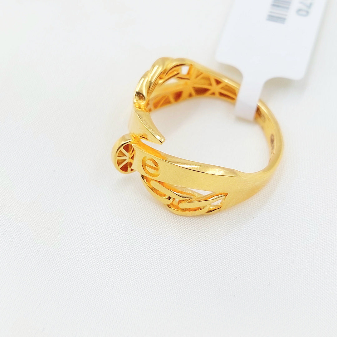 21K Gold Nail Wrap Ring