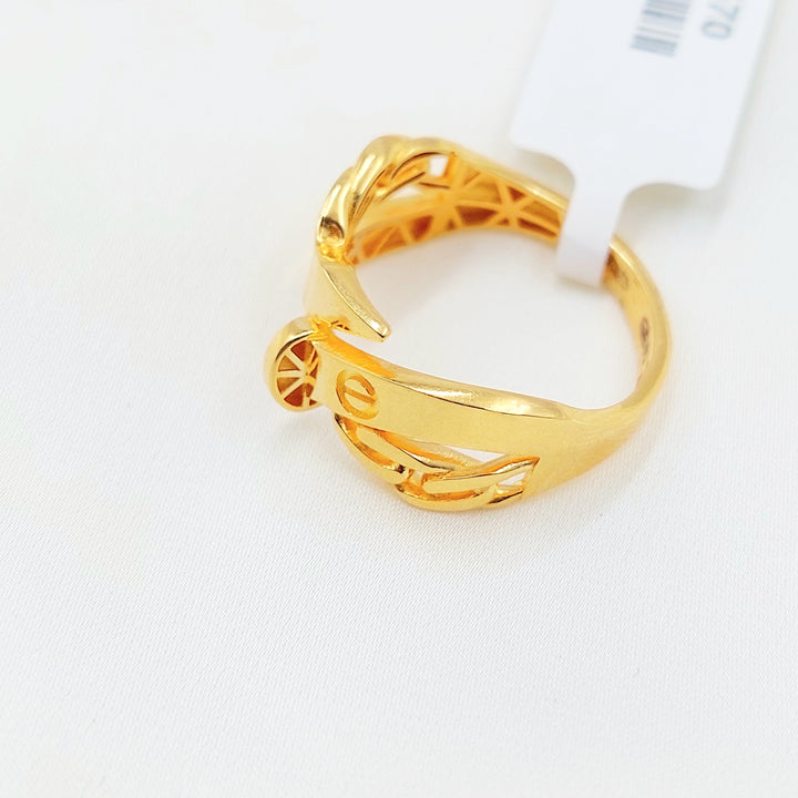 21K Gold Nail Wrap Ring