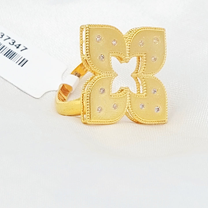Deluxe Rose Ring Made of 21K Gold by Saeed Jewelry 