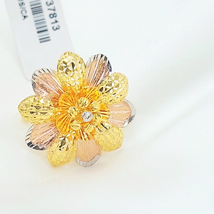 21K خاتم وردة اكسترا-مجوهرات الشيخ سعيد-Saeed Jewelry 