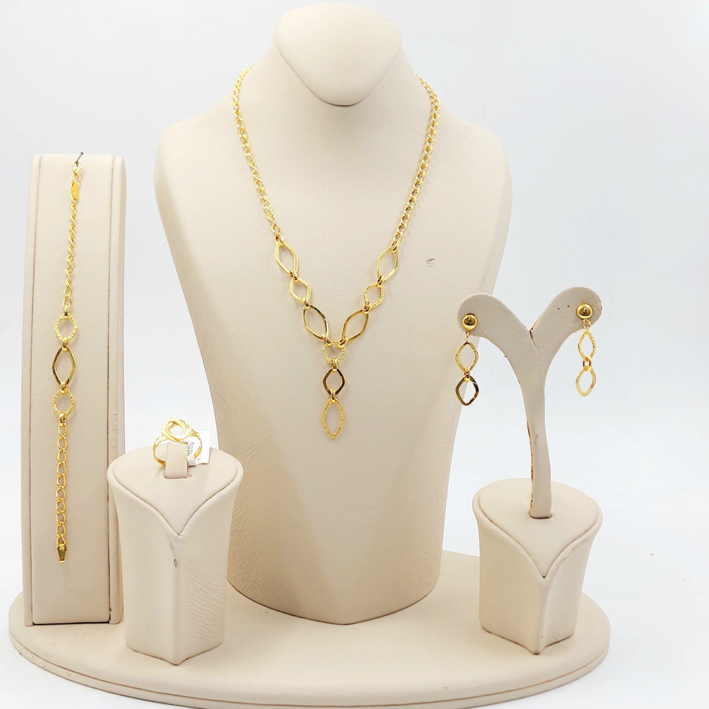 21K طقم جنزير-مجوهرات الشيخ سعيد-Saeed Jewelry 