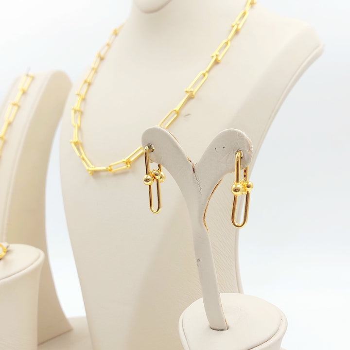 Paperclip Set Made of 21K Gold by Saeed Jewelry 