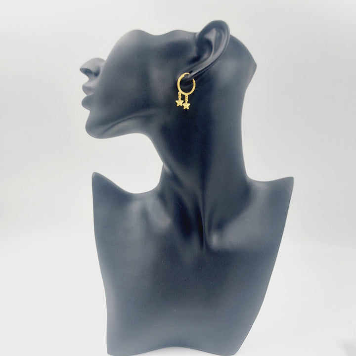 21K حلق ذبلة دنانديش-مجوهرات الشيخ سعيد-Saeed Jewelry 