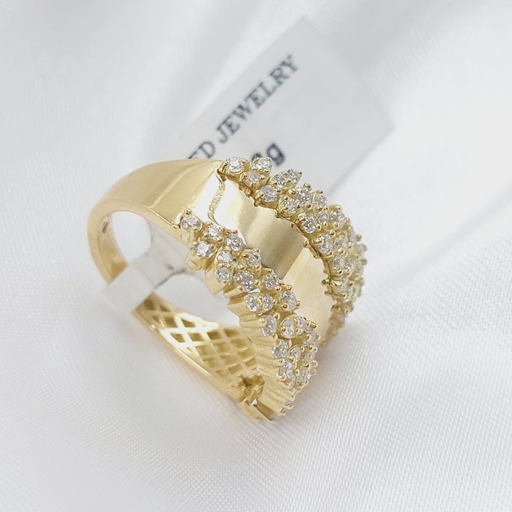 18K خاتم اكسترا مرصع-مجوهرات الشيخ سعيد-Saeed Jewelry 