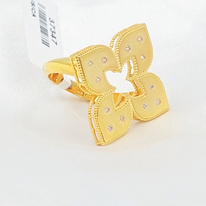 Deluxe Rose Ring Made of 21K Gold by Saeed Jewelry 