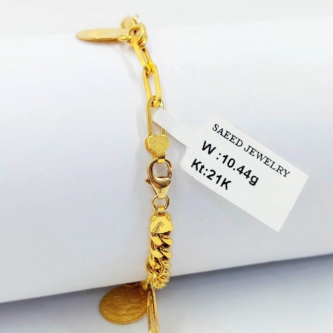 Deluxe Dandash Bracelet Made of 21K Gold by Saeed Jewelry 