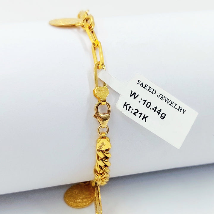 Deluxe Dandash Bracelet Made of 21K Gold by Saeed Jewelry 