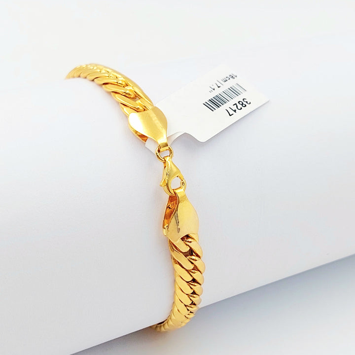 Deluxe Cuban Links Bracelet Made of 21K Gold by Saeed Jewelry 