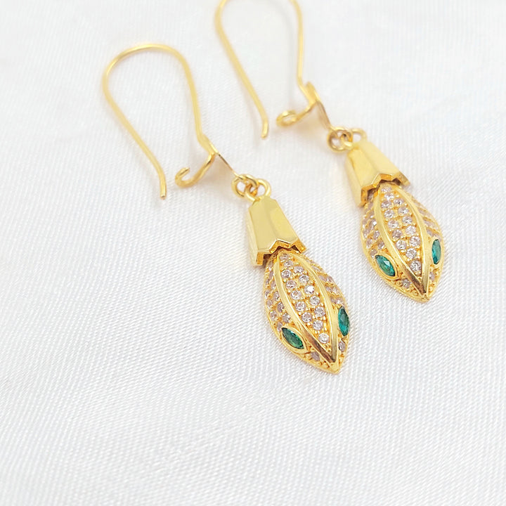 Snake Shankle Earrings Made of 21K Gold by Saeed Jewelry 