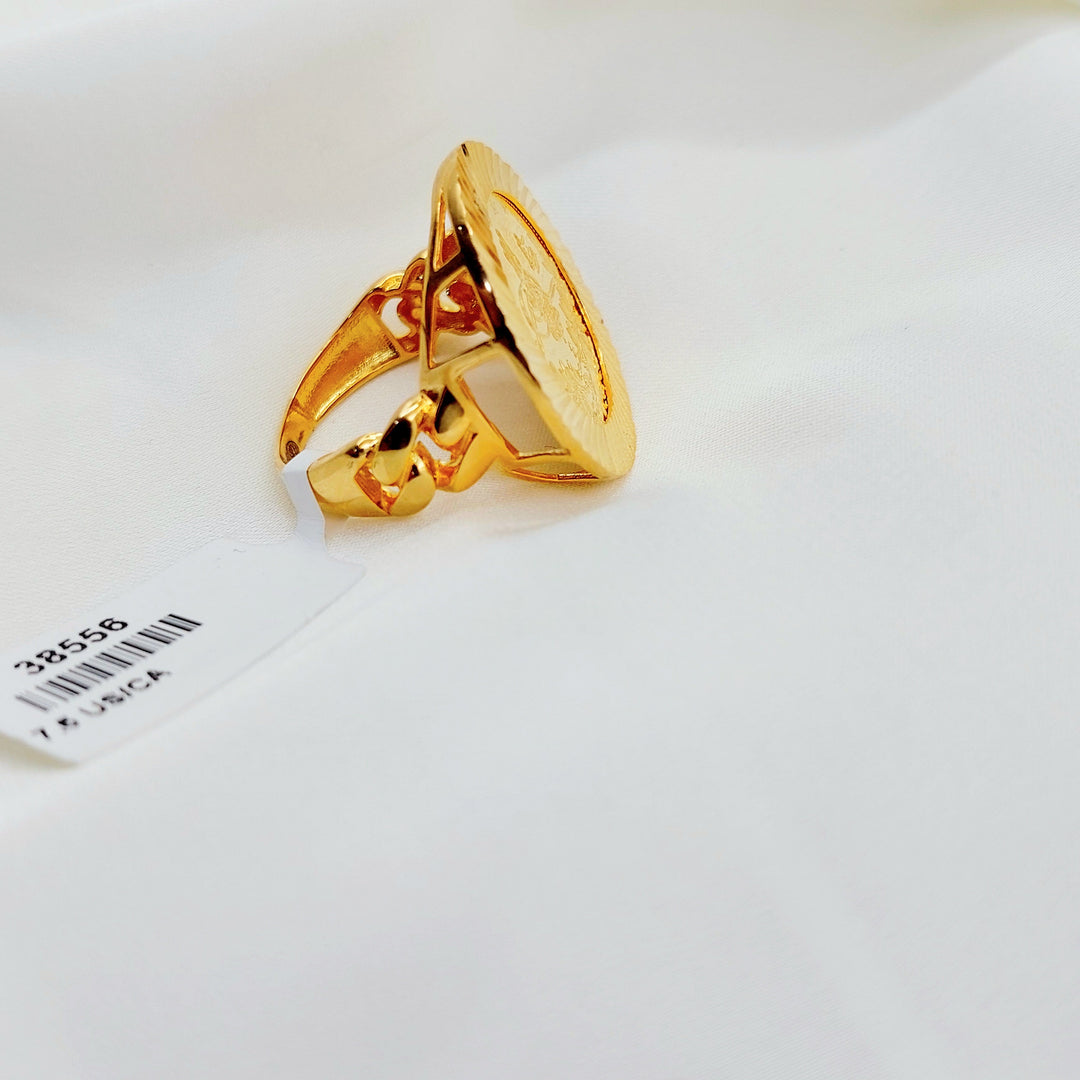21K Gold Ottoman Coin-Inspired Ring