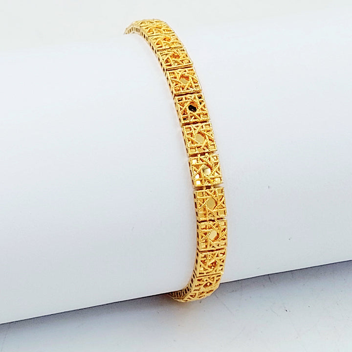 Deluxe Kuwaiti Bracelet Made of 21K Gold by Saeed Jewelry 