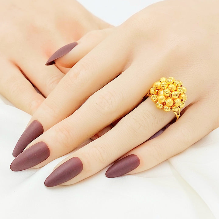Deluxe Balls Ring Made of 21K Gold by Saeed Jewelry 