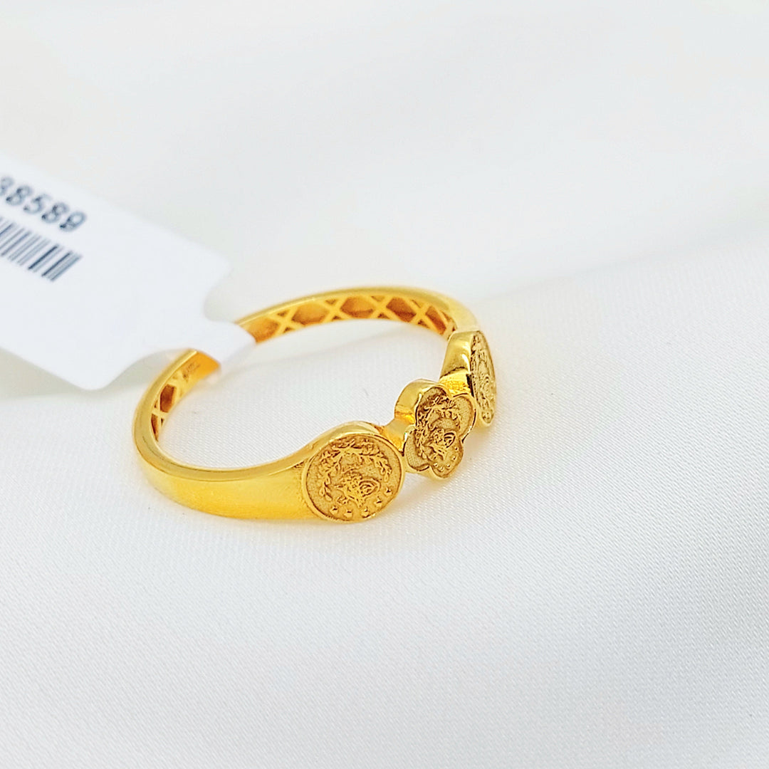 21K Gold Triple Ottoman Coin-Inspired Ring