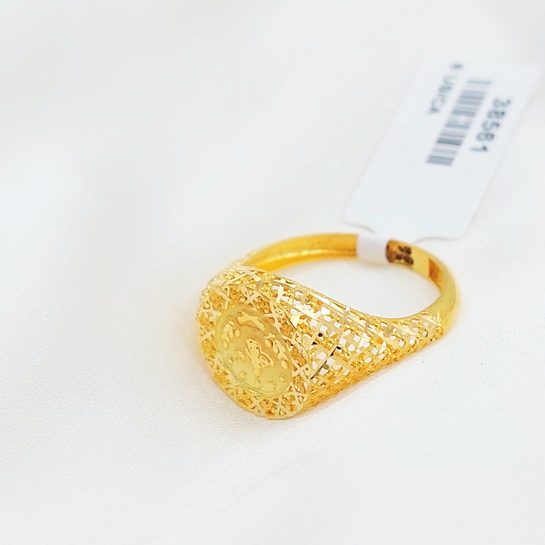 21K Gold Ottoman Coin-Inspired Signet Ring