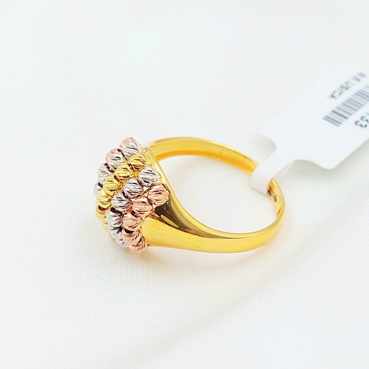 Deluxe Balls Ring Made of 21K Gold by Saeed Jewelry 