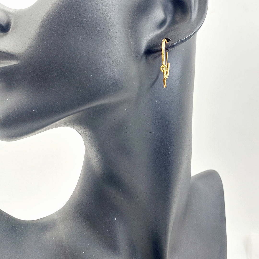 Hoop Earrings Made of 21K Gold by Saeed Jewelry 