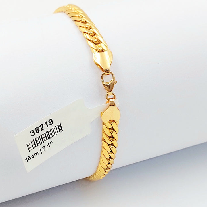 Deluxe Cuban Links Bracelet Made of 21K Gold by Saeed Jewelry 