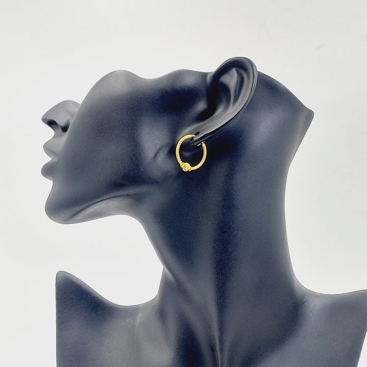 Hoop Earrings Made of 21K Gold by Saeed Jewelry 
