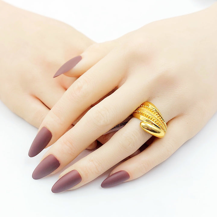 Zircon Studded Cuban Links Ring