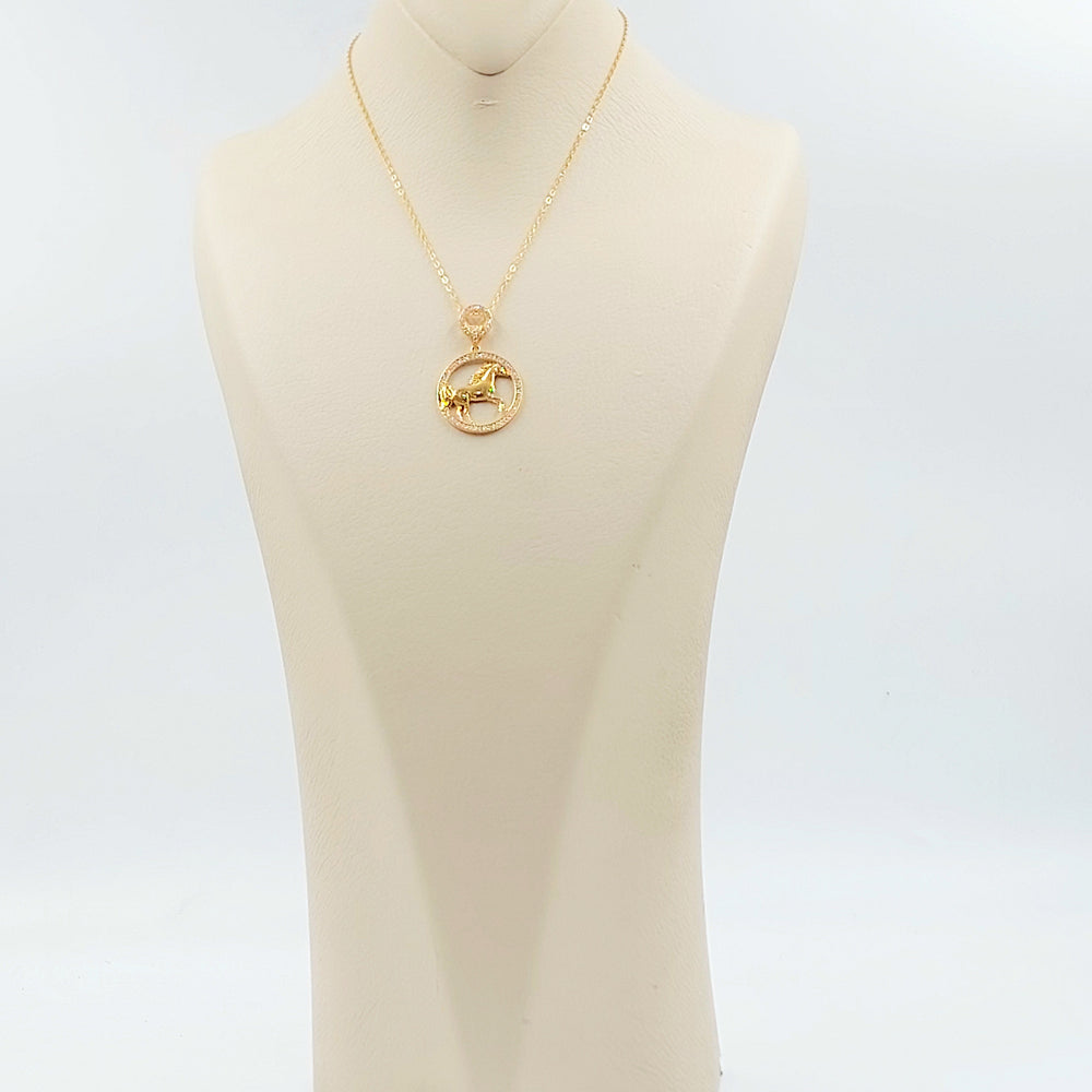 21K عقد حصان-مجوهرات الشيخ سعيد-Saeed Jewelry 