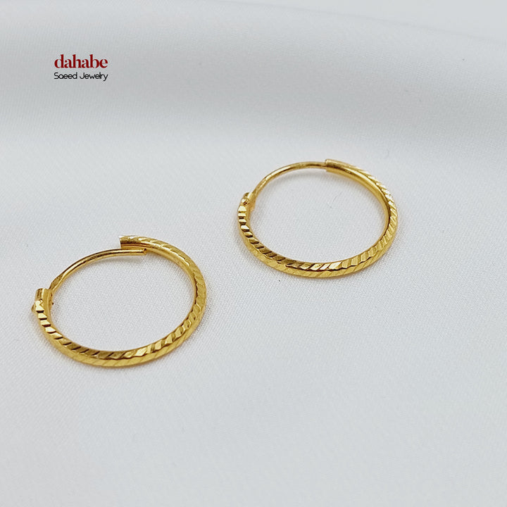 21K حلق ذبلة-مجوهرات الشيخ سعيد-Saeed Jewelry 