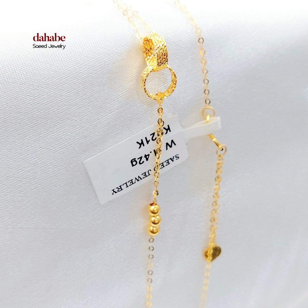 21K Gold Interlocking Circle Necklace