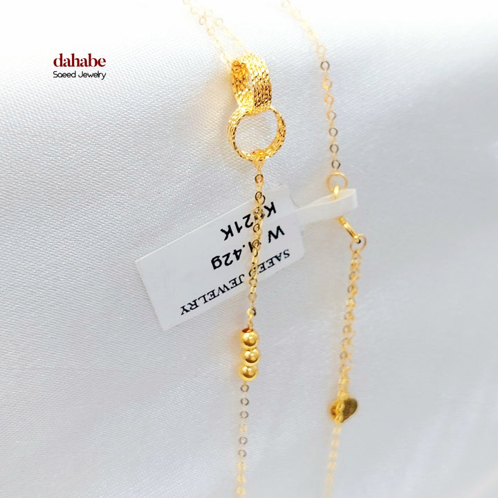 21K Gold Interlocking Circle Necklace