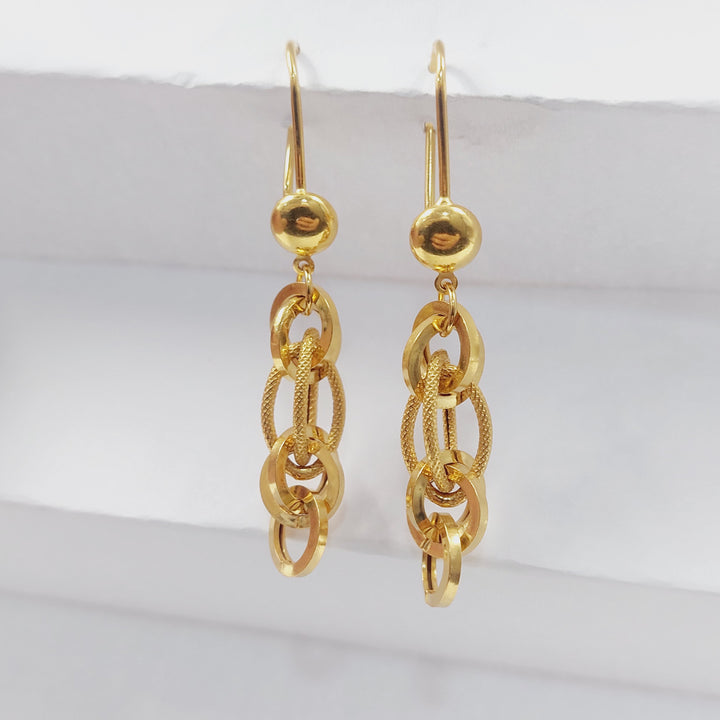 21K حلق شنكل-مجوهرات الشيخ سعيد-Saeed Jewelry 