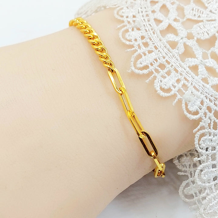 Deluxe Deluxe Bracelet Made of 21K Gold by Saeed Jewelry 
