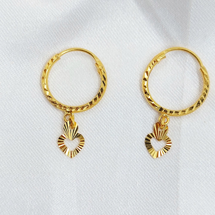 Hoop Earrings Made of 21K Gold by Saeed Jewelry 