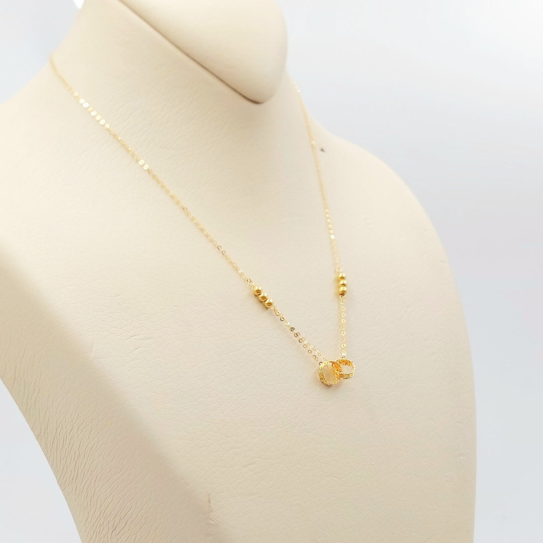 21K Gold Interlocking Circle Necklace