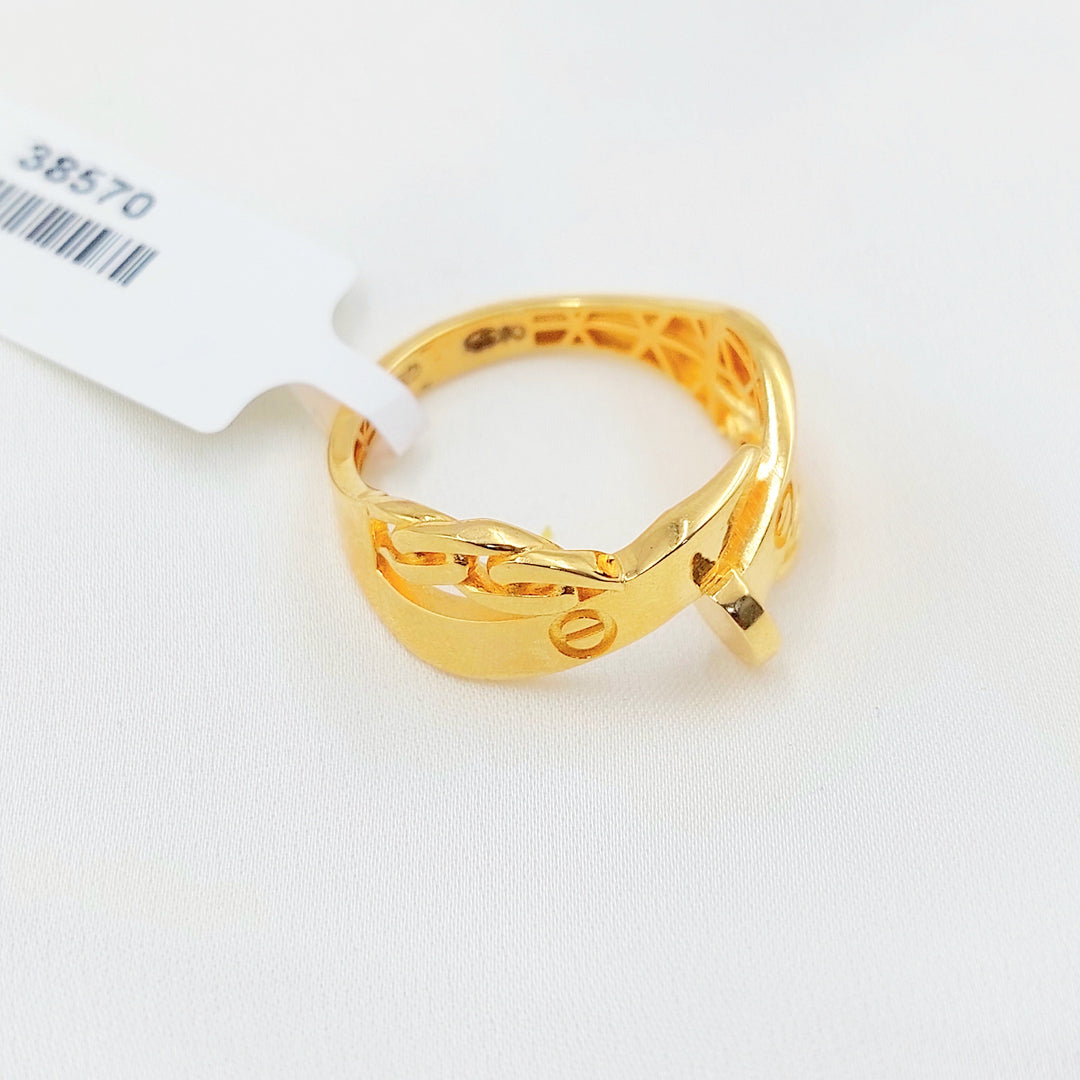 21K Gold Nail Wrap Ring