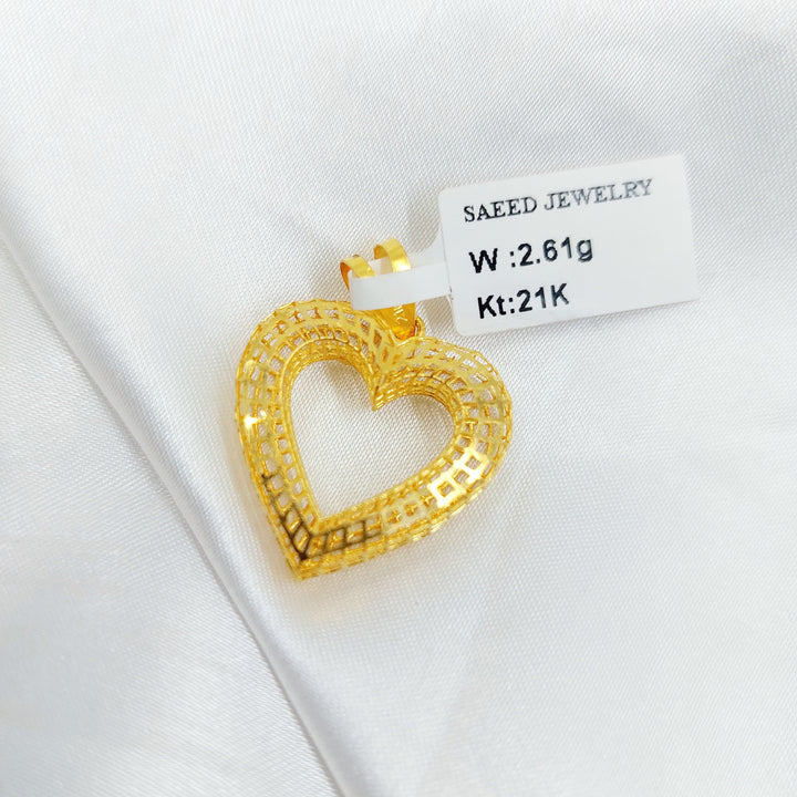 Heart Pendant Made of 21K Gold by Saeed Jewelry 