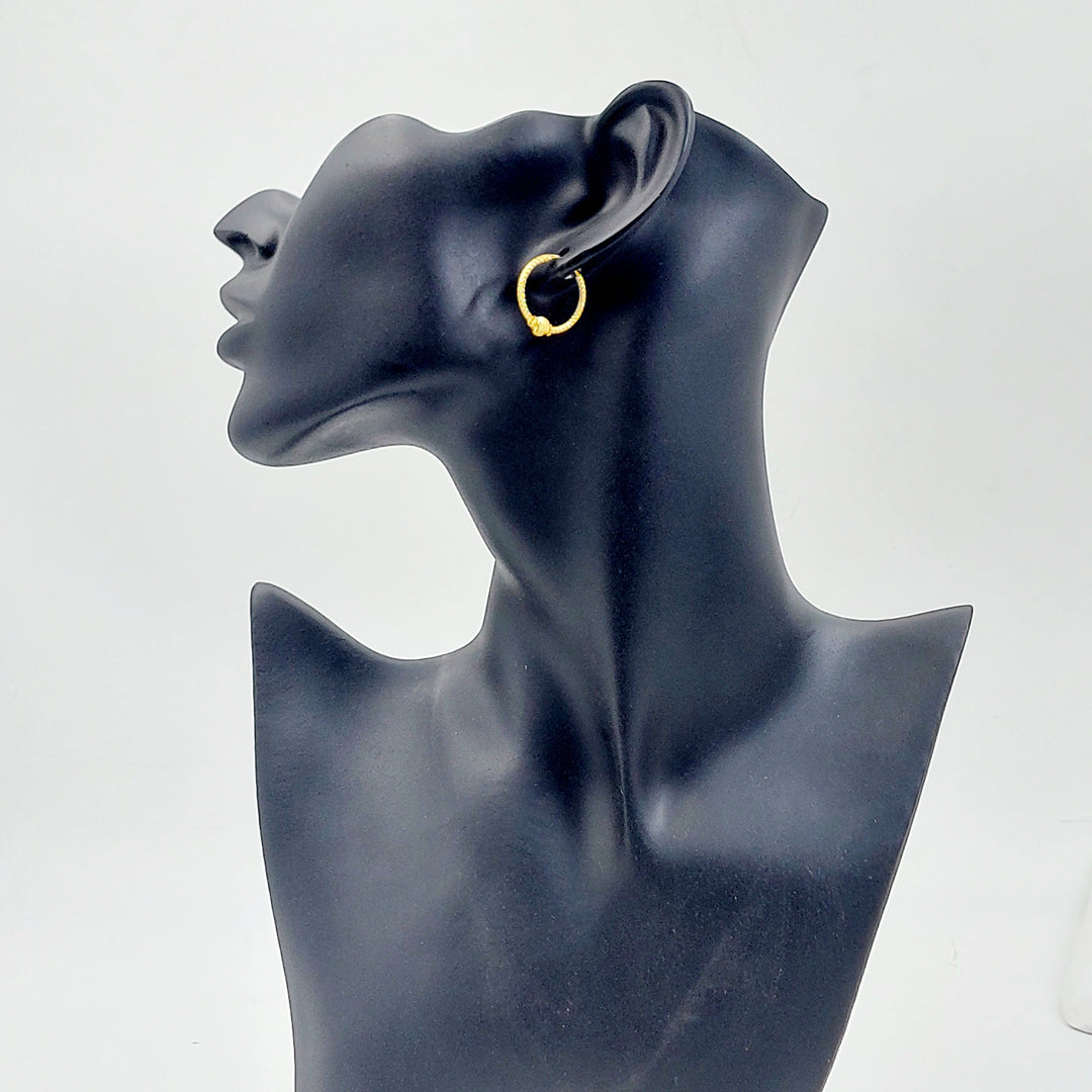 Hoop Earrings Made of 21K Gold by Saeed Jewelry 