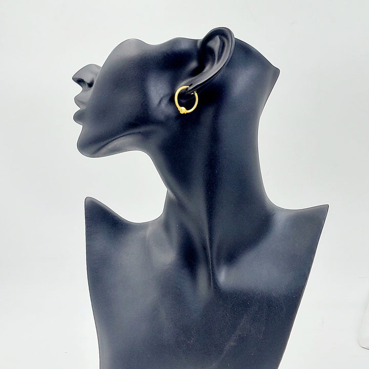Hoop Earrings Made of 21K Gold by Saeed Jewelry 