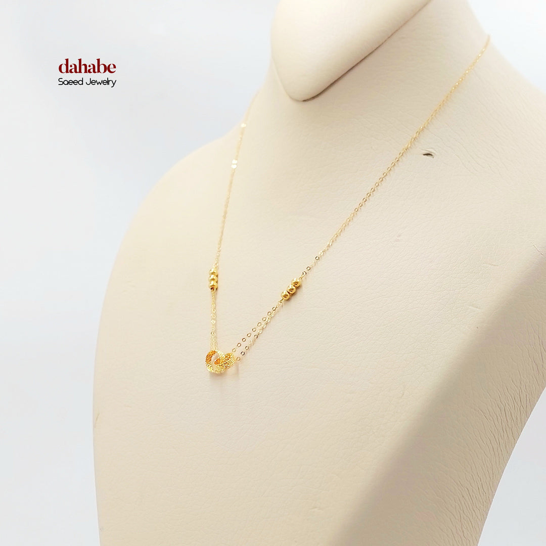 21K Gold Interlocking Circle Necklace