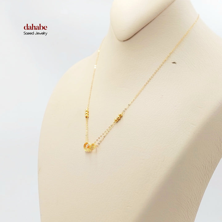 21K Gold Interlocking Circle Necklace