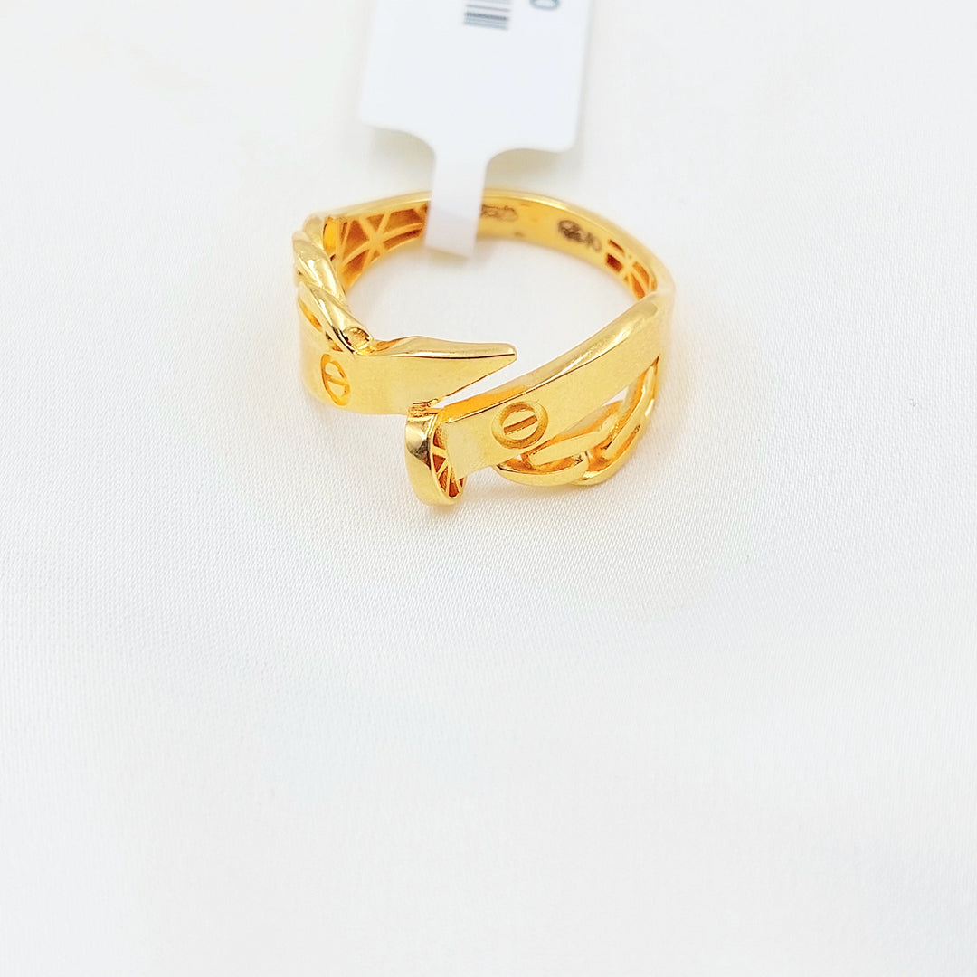 21K Gold Nail Wrap Ring