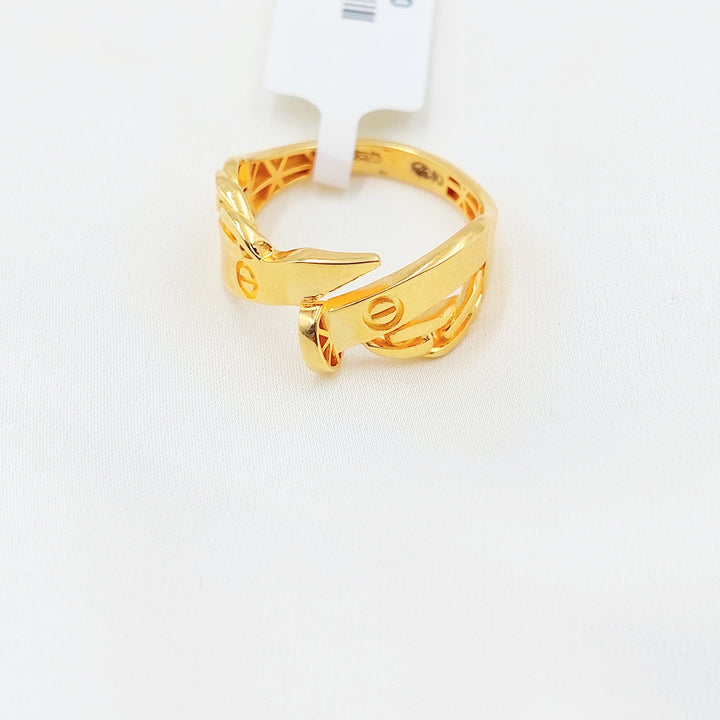 21K Gold Nail Wrap Ring