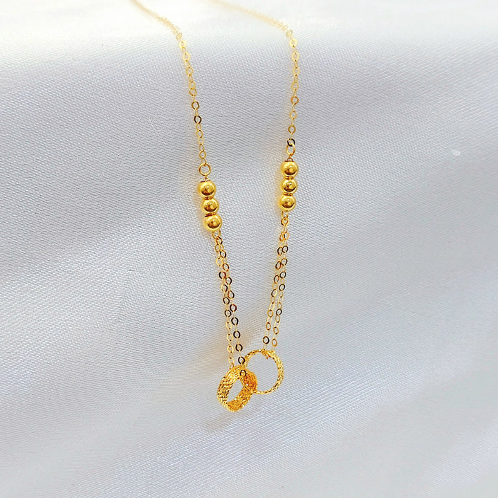 21K Gold Interlocking Circle Necklace