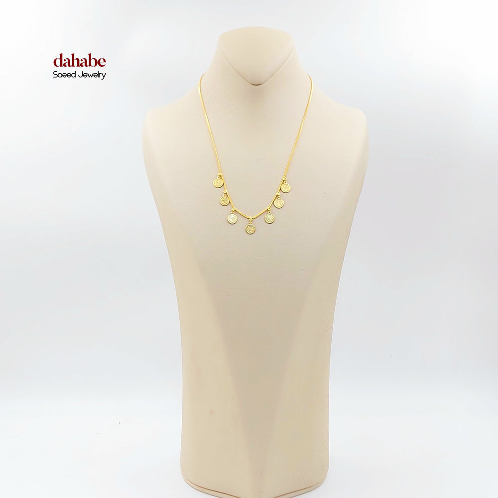 21K عقد دنانديش رشادي-مجوهرات الشيخ سعيد-Saeed Jewelry 