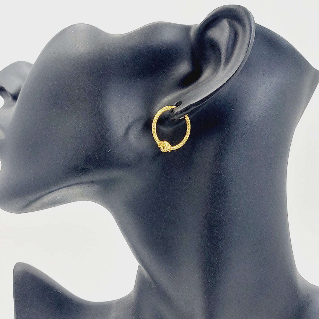 Hoop Earrings Made of 21K Gold by Saeed Jewelry 